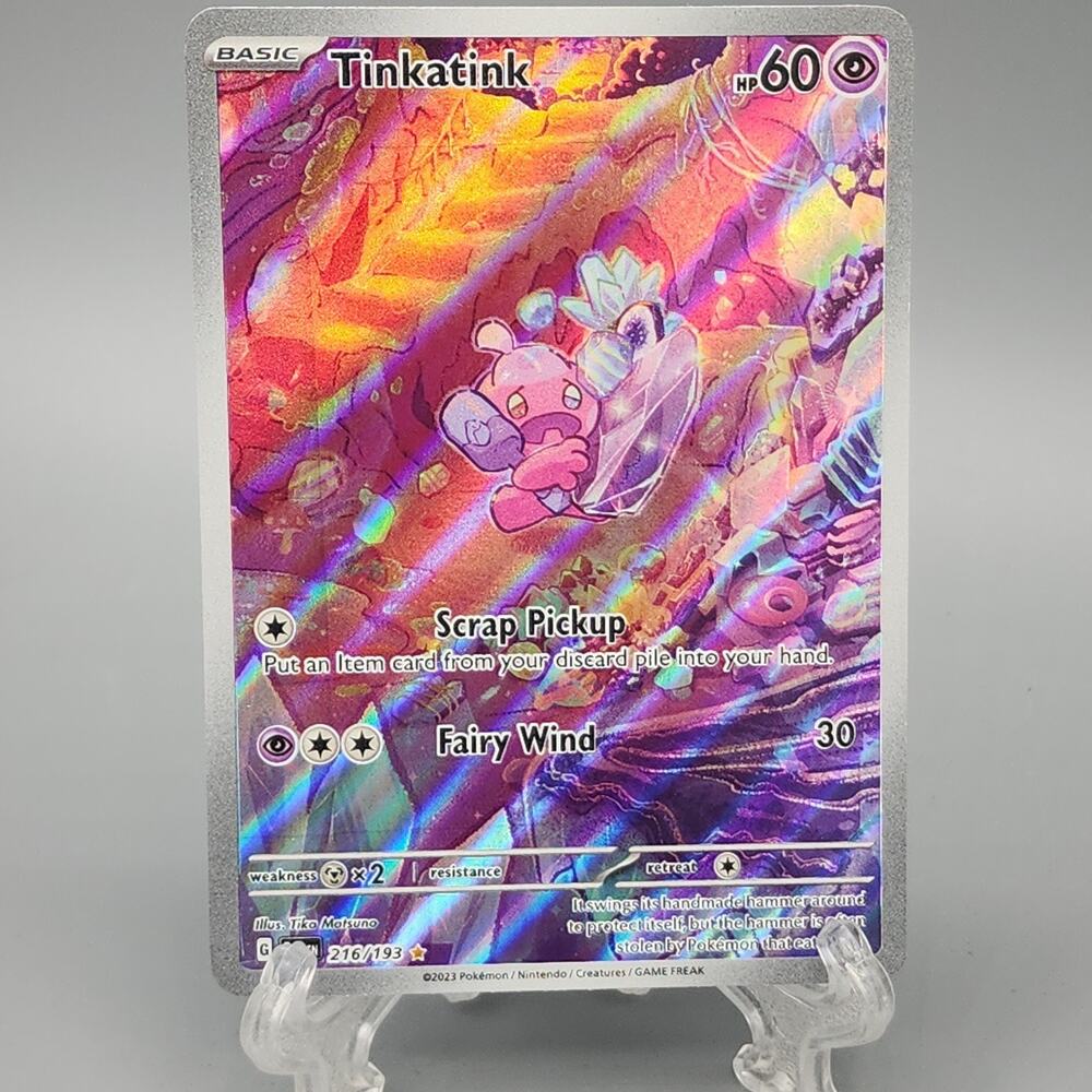 Pokemon Tinkatink 216/193 Sv02: Paldea Evolved Holo Card